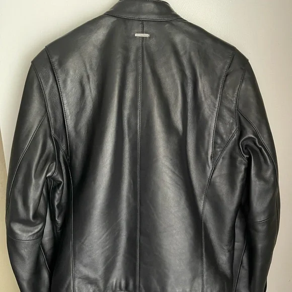 Michael Kors Mens Leather Jacket - Picture 2 of 5